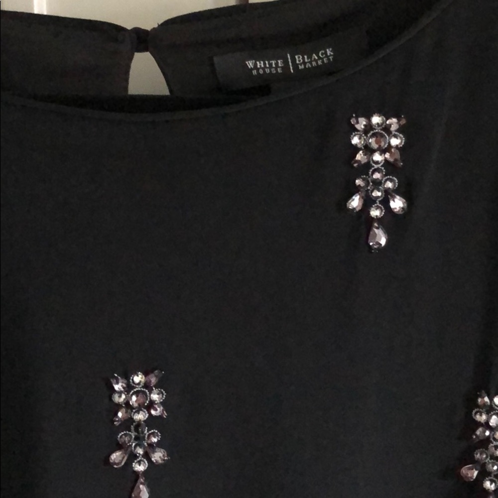 WHBM jewel embellished black dress.  Size medium